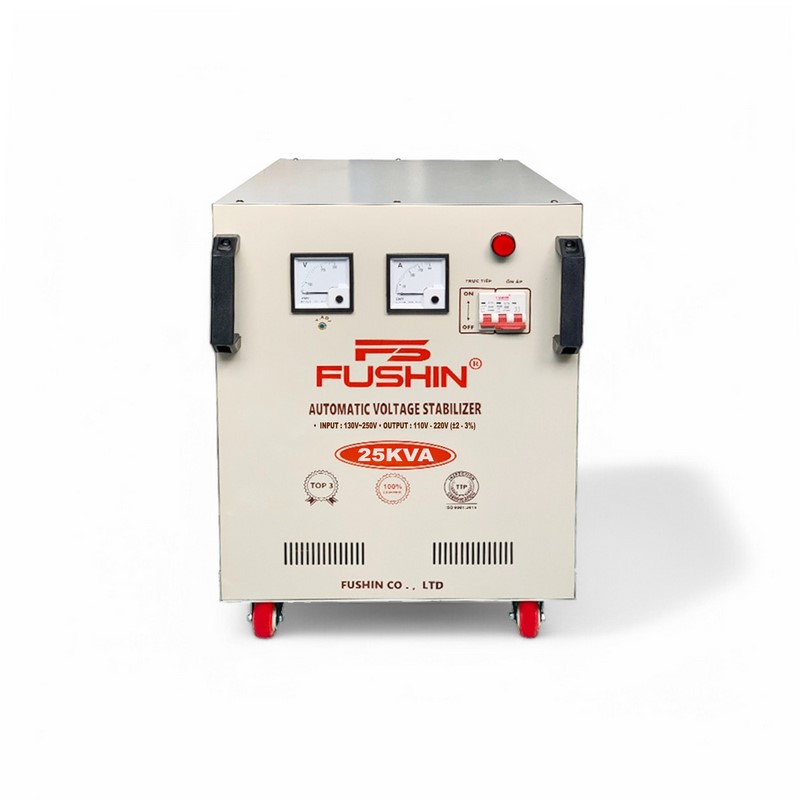 Ổn Áp 1 Pha 25KVA FUSHIN Dải 130V~250V Ra 110V-220V - Hình thực tế 1