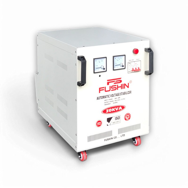 Ổn Áp 1 Pha 30KVA FUSHIN Dải 140V~240V Ra 110V-220V – Hình ảnh sản phẩm thực tế 2
