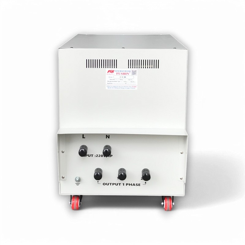 Ổn Áp 1 Pha 30KVA FUSHIN Dải 140V~240V Ra 110V-220V – Hình ảnh sản phẩm thực tế 4