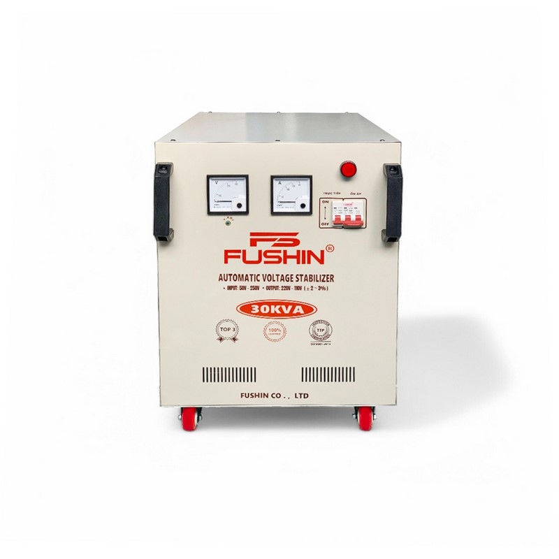 Ổn Áp 1 Pha 30KVA FUSHIN Dải 50V~250V Ra 110V-220V – Hình ảnh sản phẩm thực tế 1