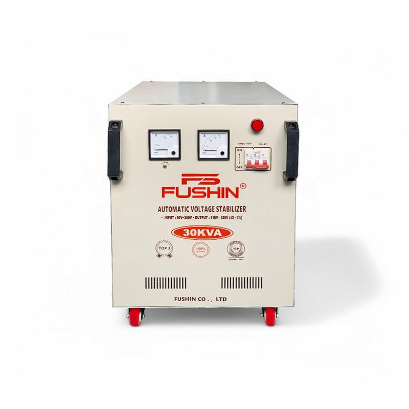 Ổn Áp 1 Pha 30KVA FUSHIN Dải 90V~250V Ra 110V-220V - Hình thực tế 1