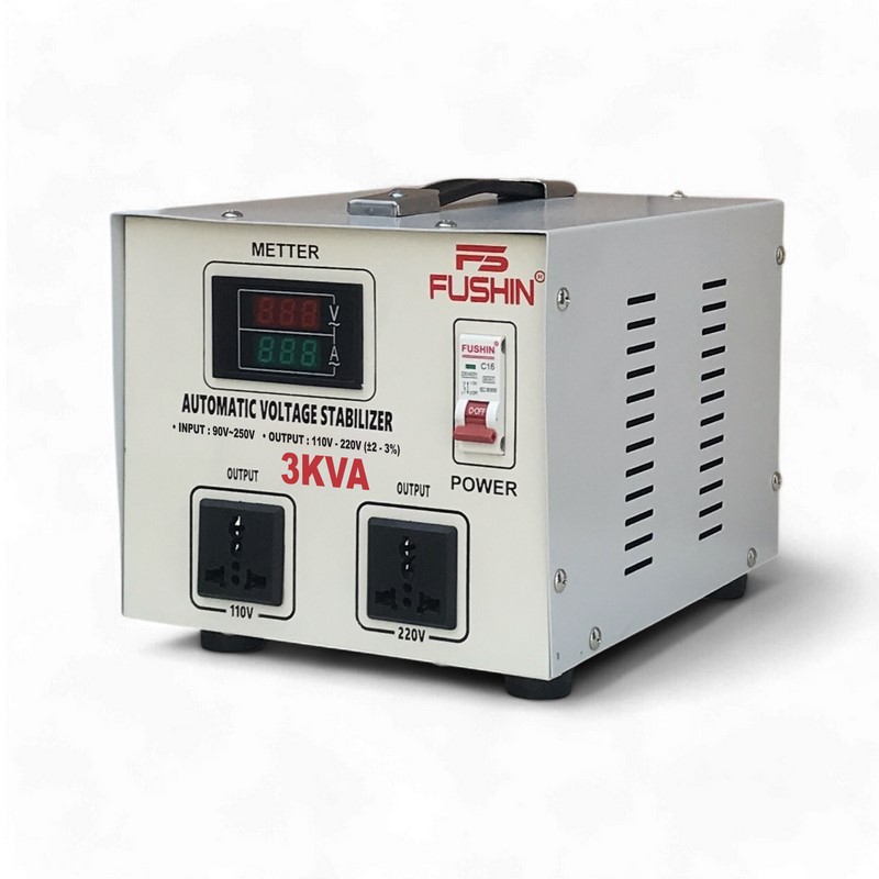 Ổn Áp 1 Pha 3KVA FUSHIN Dải 90V~250V Ra 110V-220V - Hình thực tế 3