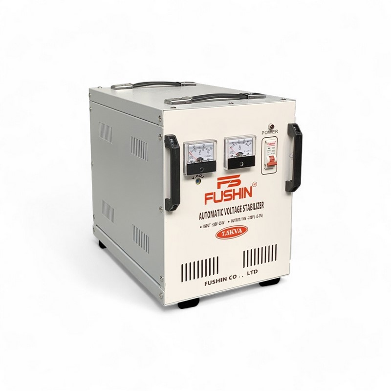 Ổn Áp 1 Pha 7.5KVA FUSHIN Dải 130V~250V Ra 110V-220V - Hình thực tế 2