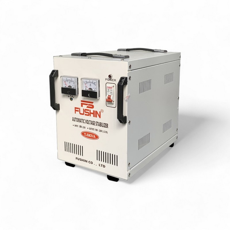Ổn Áp 1 Pha 7.5KVA FUSHIN Dải 130V~250V Ra 110V-220V - Hình thực tế 3