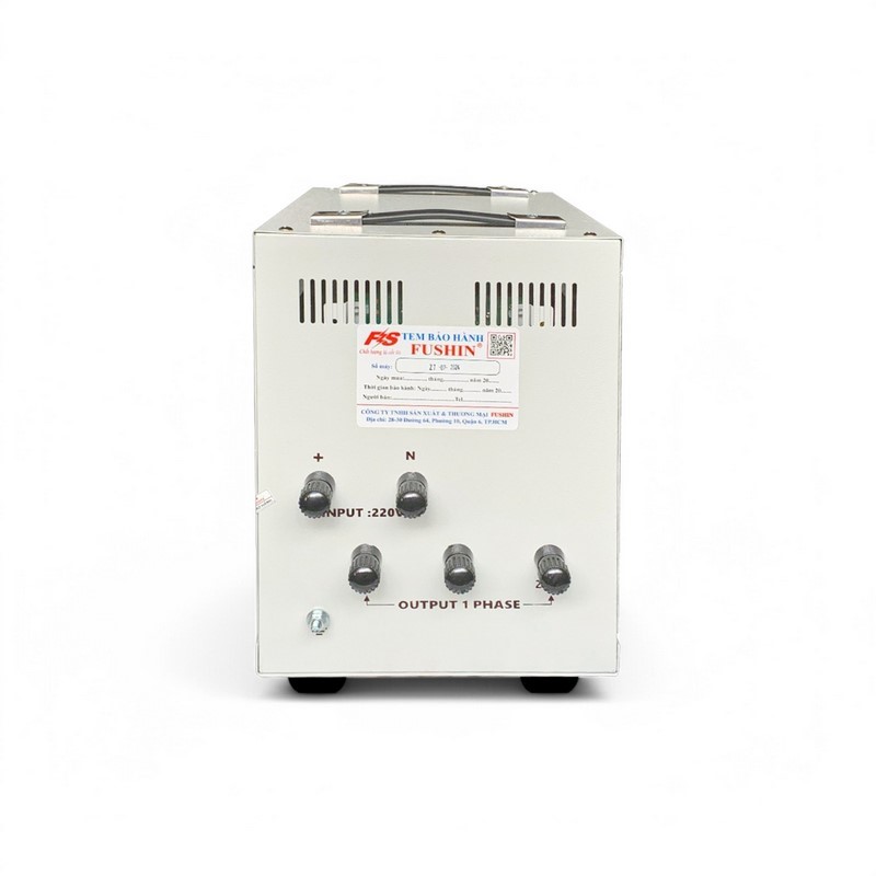Ổn Áp 1 Pha 7.5KVA FUSHIN Dải 90V~250V Ra 110V-220V - Hình thực tế 4