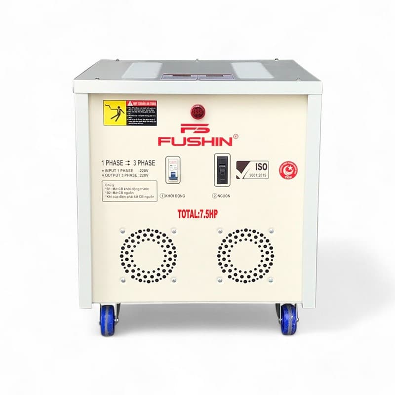 Biến Áp 1 Pha 220V Ra 3 Pha 220V 7.5HP FUSHIN - hình 1
