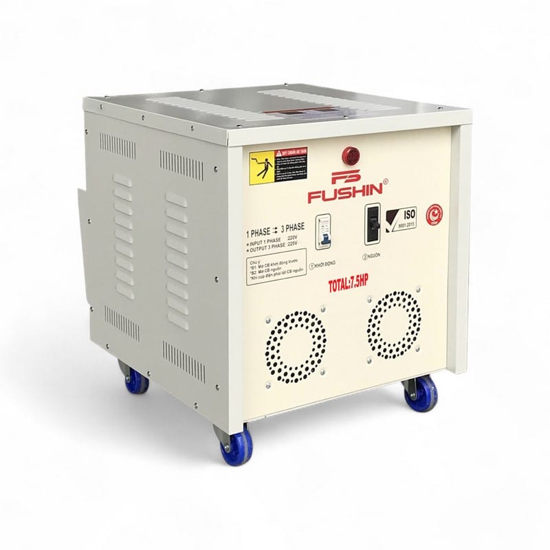 Biến Áp 1 Pha 220V Ra 3 Pha 220V 7.5HP FUSHIN - hình 2