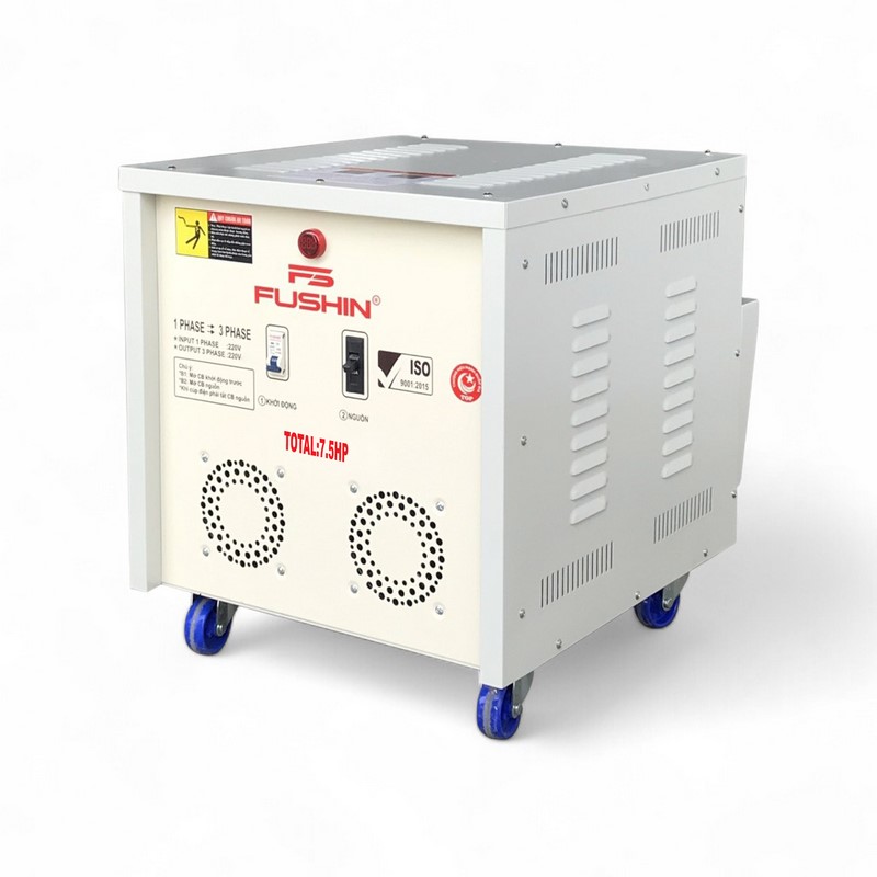 Biến Áp 1 Pha 220V Ra 3 Pha 220V 7.5HP FUSHIN - hình 3