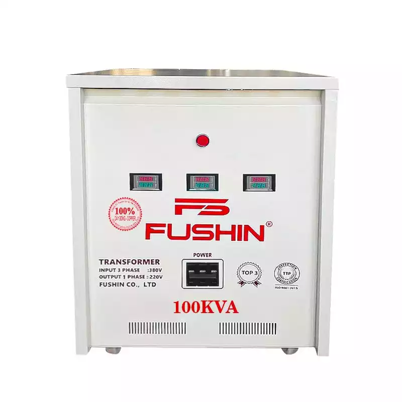 Biến áp 3 pha 380V ra 1 pha 220V 100KVA FUSHIN dây đồng - Hình 1