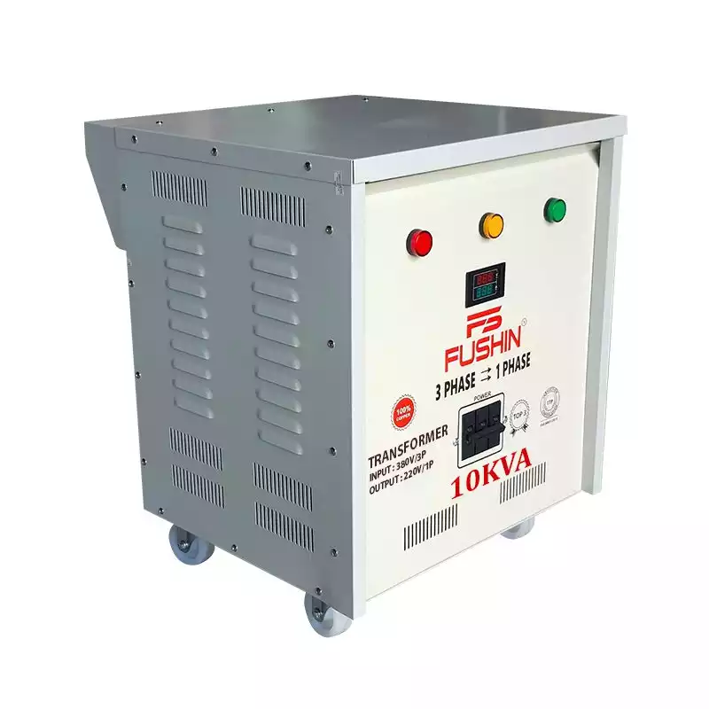 Biến áp 3 pha 380V ra 1 pha 220V 10KVA FUSHIN dây đồng - Hình 2
