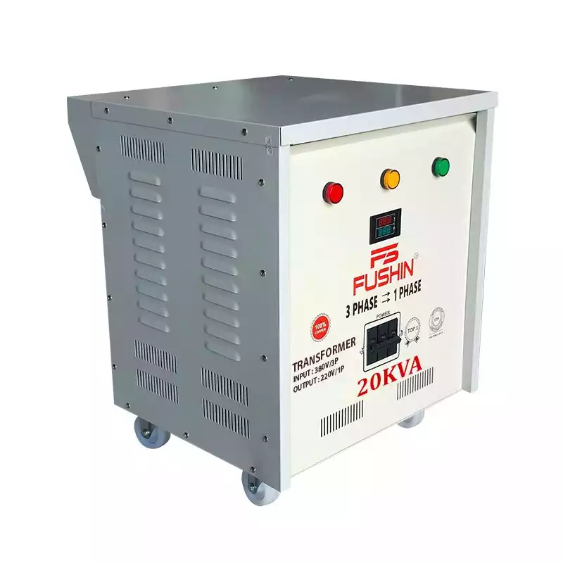 Biến áp 3 pha 380V ra 1 pha 220V 20KVA FUSHIN dây đồng - Hình 2