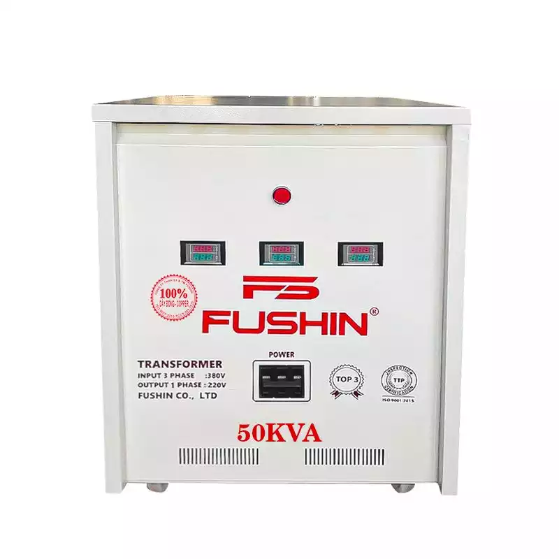 Biến áp 3 pha 380V ra 1 pha 220V 50KVA FUSHIN dây đồng - Hình 1