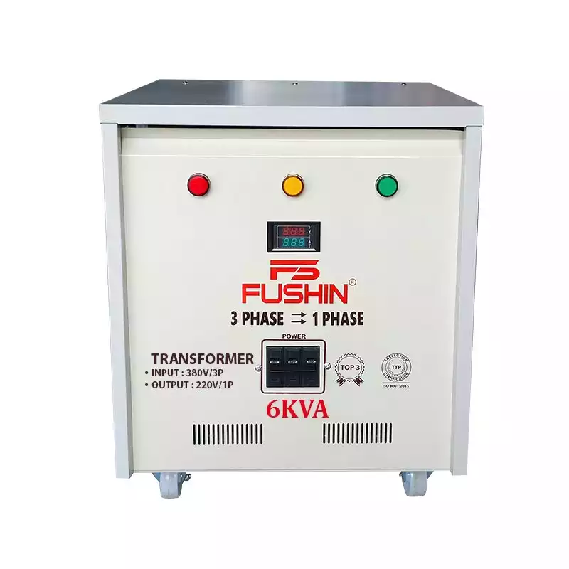 Biến áp 3 pha 380V ra 1 pha 220V 6KVA FUSHIN thông dụng - Hình 1