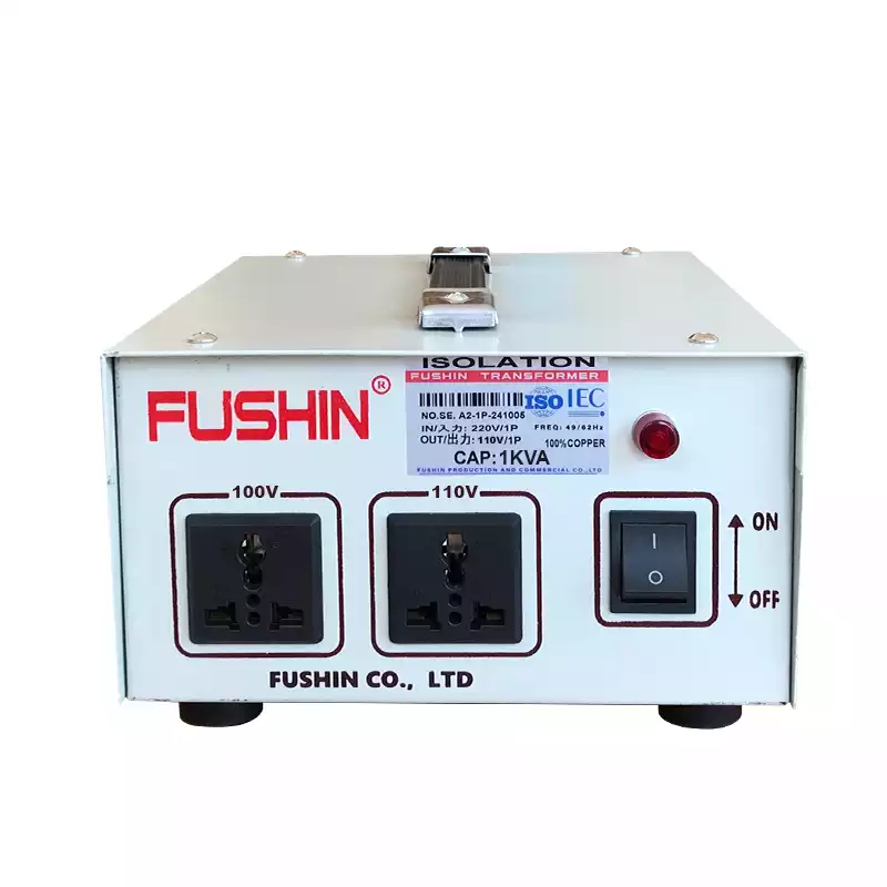 Biến Áp Cách Ly 1 Pha 1KVA FUSHIN Vào 220V Ra 100V Và 110V Thông Dụng - Hình 1