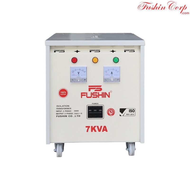 Biến Áp Cách Ly 3 Pha 7KVA FUSHIN Vào 208V Ra 380V+N - Hình 1