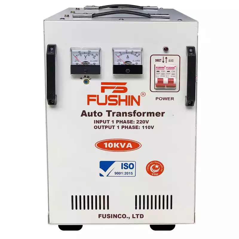 Biến Áp Tự Ngẫu 1 Pha 10KVA FUSHIN Vào 220V Ra 100V Và 110V Thông Dụng - Hình 1