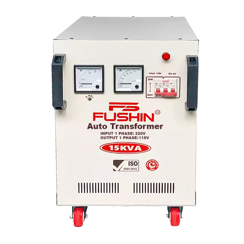 Biến Áp Tự Ngẫu 1 Pha 15KVA FUSHIN Vào 220V Ra 100V Và 110V Thông Dụng - Hình 1