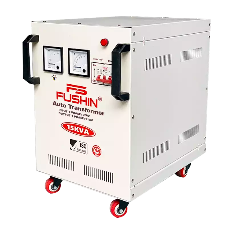 Biến Áp Tự Ngẫu 1 Pha 15KVA FUSHIN Vào 220V Ra 100V Và 110V Thông Dụng - Hình 2