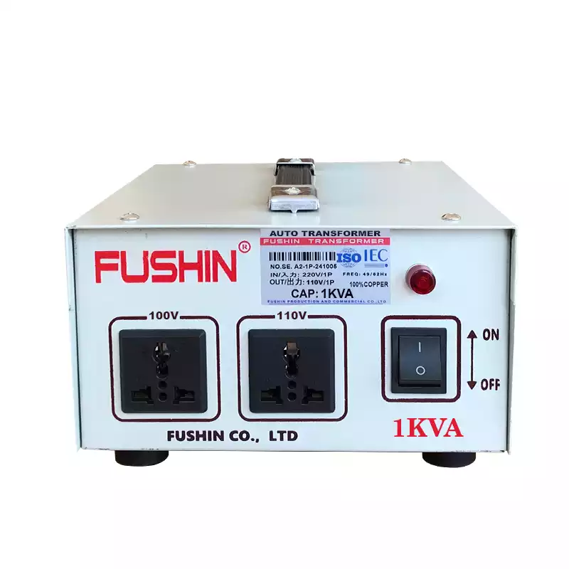 Biến Áp Tự Ngẫu 1 Pha 1KVA FUSHIN Vào 220V Ra 100V Và 110V Thông Dụng - Hình 1
