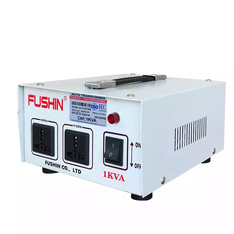 Biến Áp Tự Ngẫu 1 Pha 1KVA FUSHIN Vào 220V Ra 100V Và 110V Thông Dụng - Hình 2