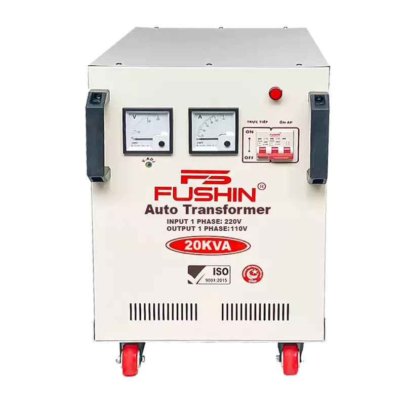 Biến Áp Tự Ngẫu 1 Pha 20KVA FUSHIN Vào 220V Ra 100V Và 110V Thông Dụng - Hình 1