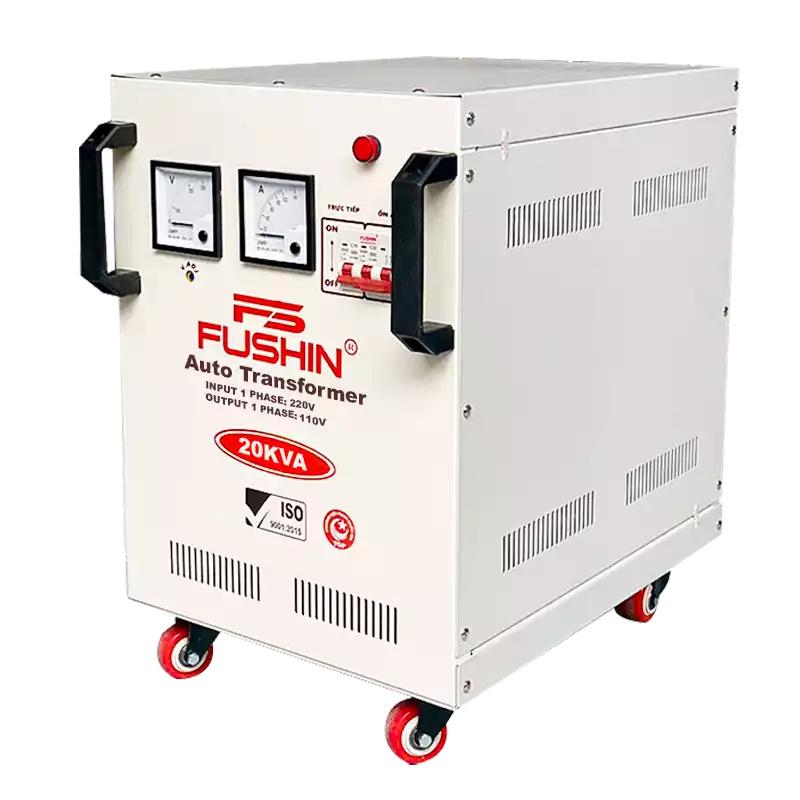 Biến Áp Tự Ngẫu 1 Pha 20KVA FUSHIN Vào 220V Ra 100V Và 110V Thông Dụng - Hình 3