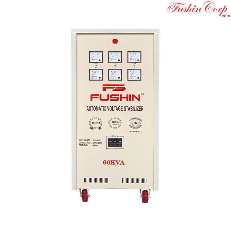 Ổn Áp 3 Pha 60KVA FUSHIN Dải 320V~430V Ra 380V - Hình 1
