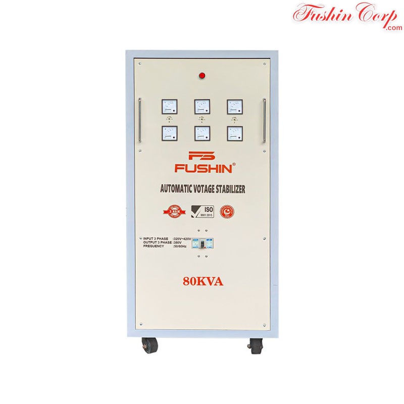 Ổn Áp 3 Pha 80KVA FUSHIN Dải 320V~430V Ra 380V - Hình 1