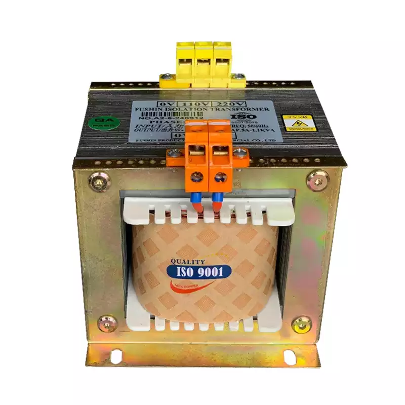 Biến Áp Trần Cách Ly 1 Pha 1.1KVA FUSHIN Vào 380V Ra 220V Dây Đồng - Hình 1