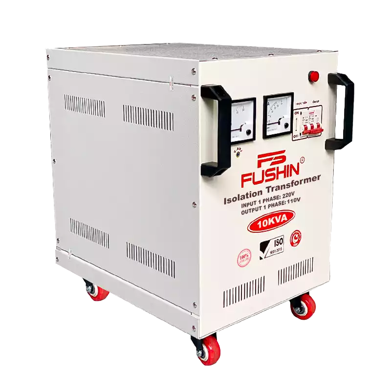 Biến Áp Cách Ly 1 Pha 10KVA FUSHIN Vào 220V Ra 100V-110V Dây Đồng - Hình 2