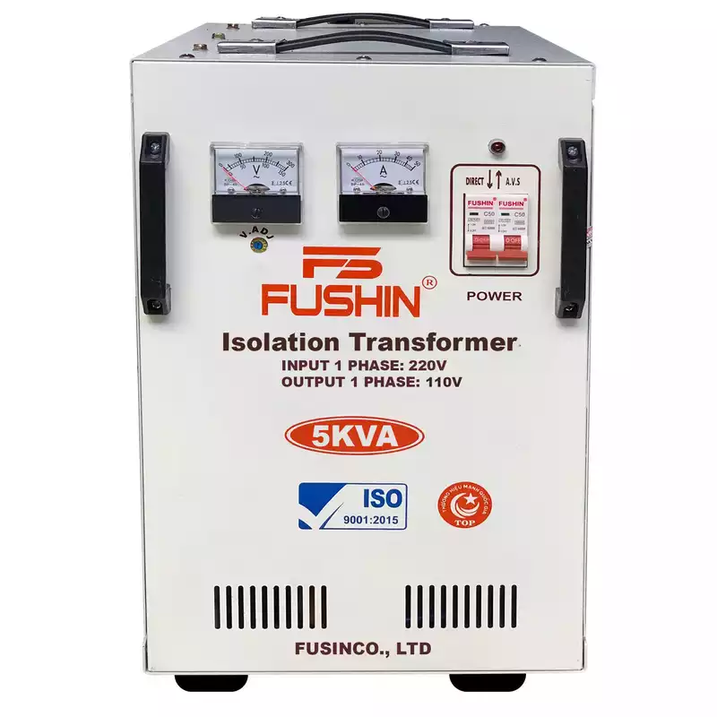Biến Áp Cách Ly 1 Pha 5KVA FUSHIN Vào 220V Ra 100V Và 110V Thông Dụng - Hình 1