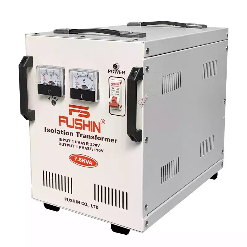 Biến Áp Cách Ly 1 Pha 7.5KVA FUSHIN Vào 220V Ra 100V Và 110V Thông Dụng - Hình 2