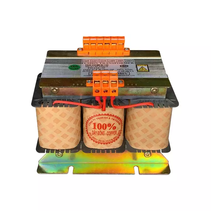 Biến Áp Trần Tự Ngẫu 3 Pha 6KVA FUSHIN Vào 380V Ra 200V-220V Dây Đồng - Hình 1