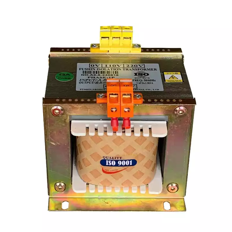 Biến Áp Trần Cách Ly 1 Pha 1.1KVA (5A) FUSHIN Vào 220V Ra 110V-220V Dây Đồng - Hình 1