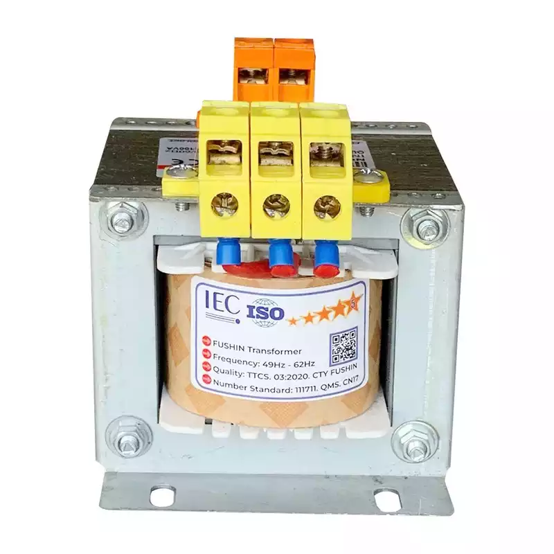 Biến Áp Trần Cách Ly 1 Pha 50VA (0.3A) FUSHIN Vào 220V Ra 110V-220V Dây Đồng - Hình 4