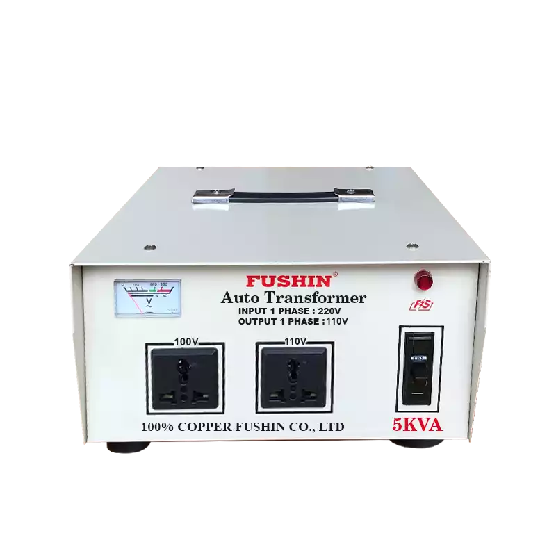 Biến Áp Tự Ngẫu 1 Pha 5KVA FUSHIN Vào 220V Ra 100V Và 110V Dây Đồng - Hình 1