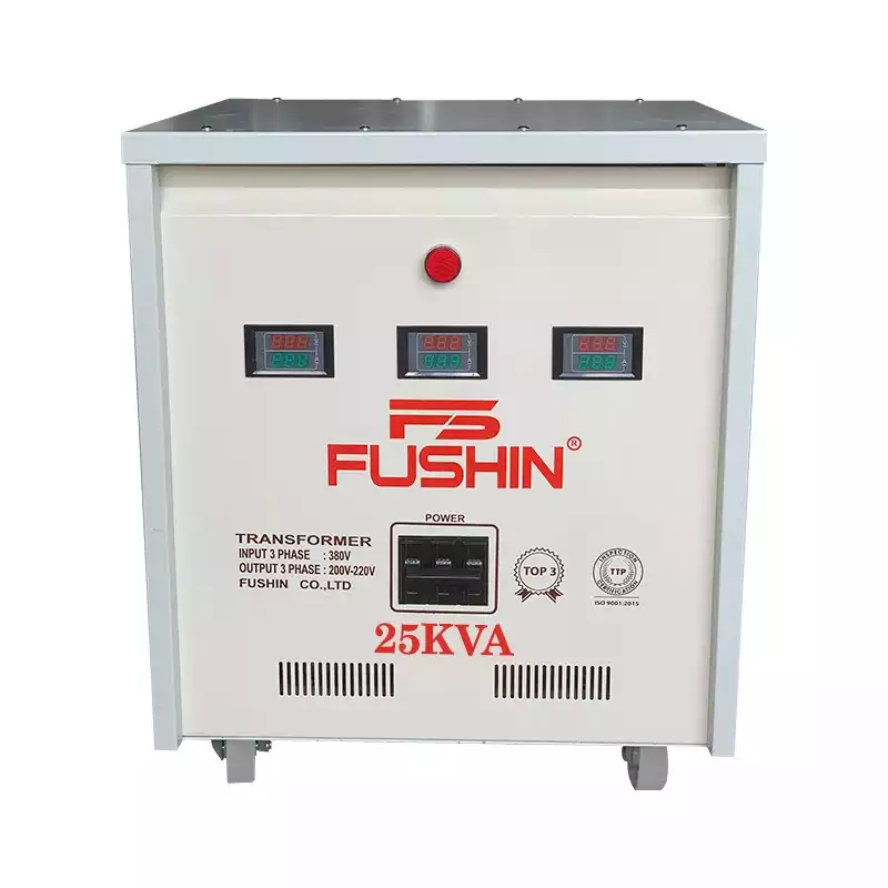 Biến Áp Tự Ngẫu 3 Pha 25KVA FUSHIN Vào 380V Ra 200V-220V Thông Dụng - Hình 1