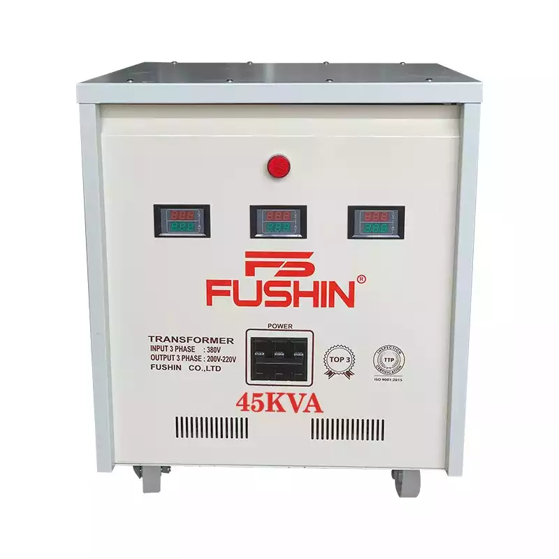 Biến Áp Tự Ngẫu 3 Pha 45KVA FUSHIN Vào 380V Ra 200V-220V Thông Dụng - Hình 1