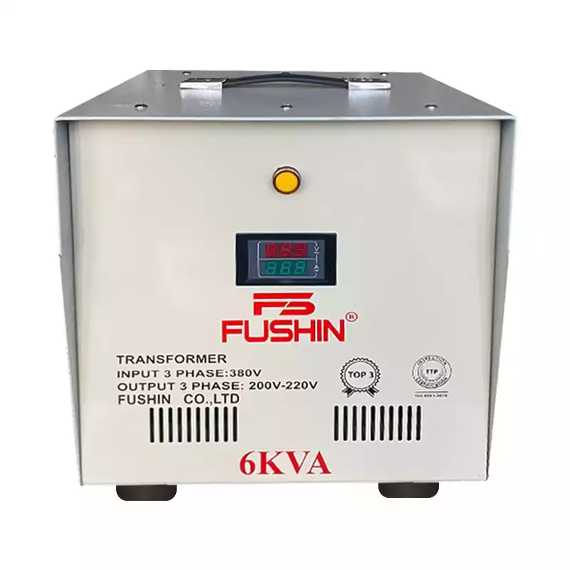 Biến Áp Tự Ngẫu 3 Pha 6KVA FUSHIN Vào 380V Ra 200V-220V Thông Dụng - Hình 1