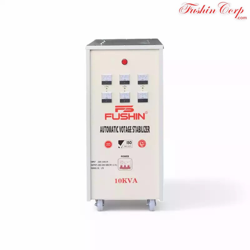 Ổn Áp 3 Pha 10KVA FUSHIN Dải 260V~430V Ra 200V-220V-380V - Hình 1