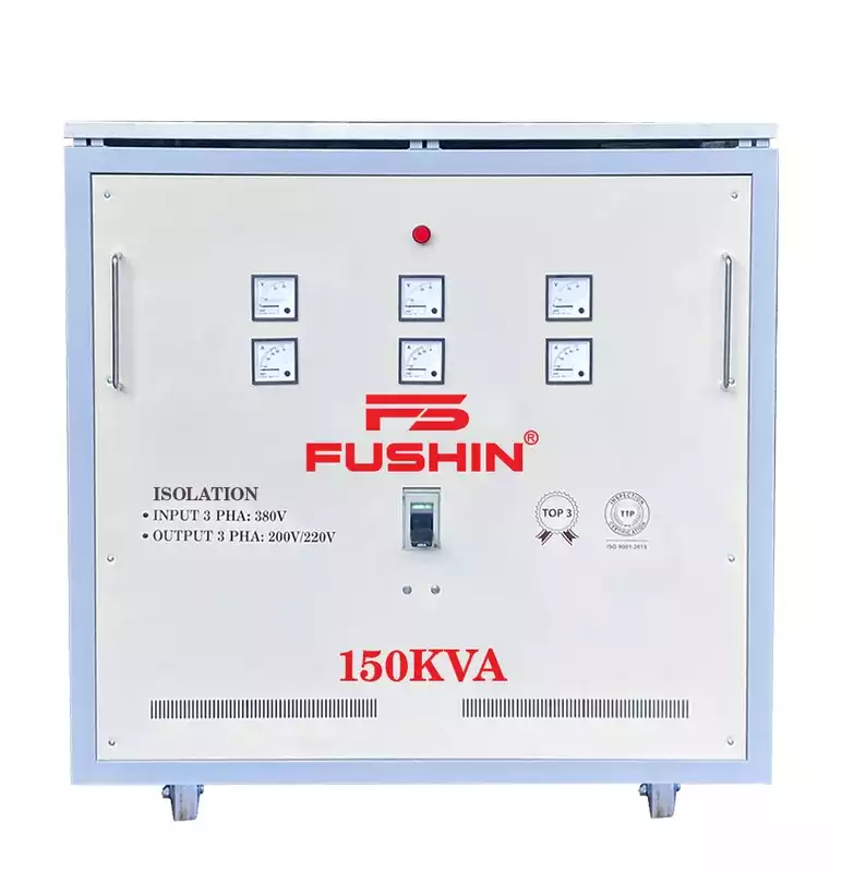 Biến Áp Cách Ly 3 Pha 150KVA FUSHIN Vào 380V Ra 200V-220V Thông Dụng - Hình 1