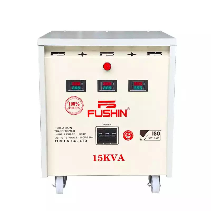 Biến Áp Cách Ly 3 Pha 15KVA FUSHIN Vào 380V Ra 200V-220V Dây Đồng - Hình 1