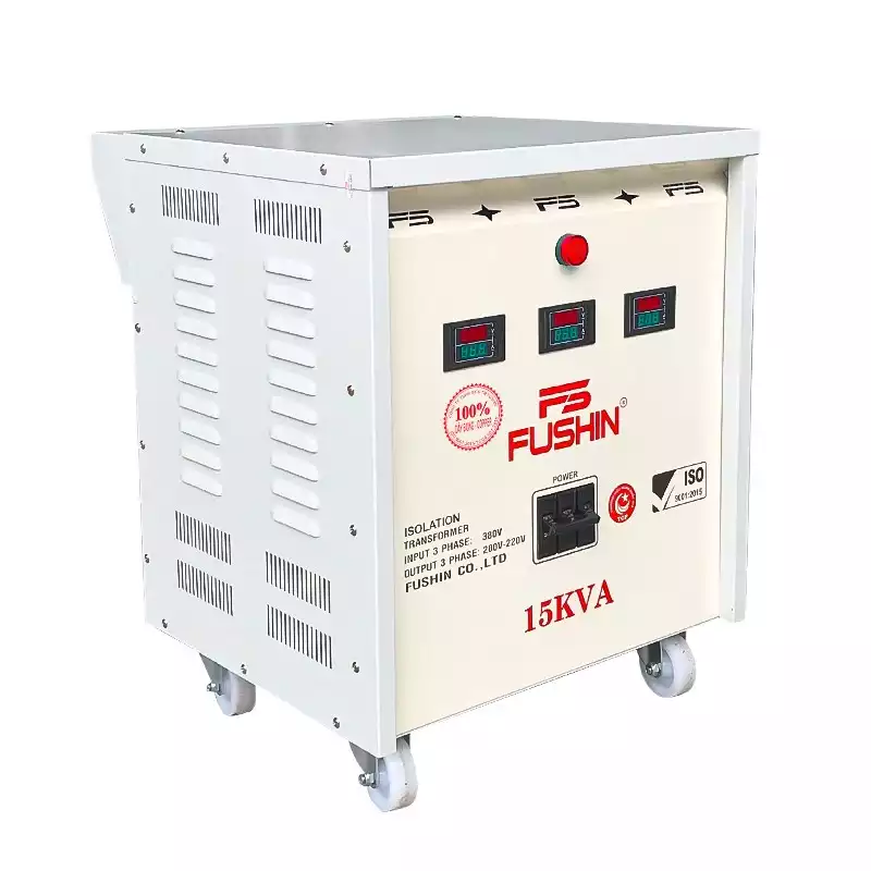 Biến Áp Cách Ly 3 Pha 15KVA FUSHIN Vào 380V Ra 200V-220V Dây Đồng - Hình 2