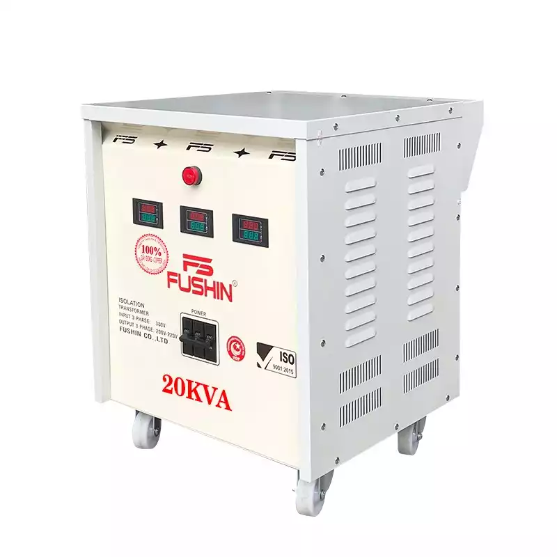 Biến Áp Cách Ly 3 Pha 20KVA FUSHIN Vào 380V Ra 200V-220V Dây Đồng - Hình 2