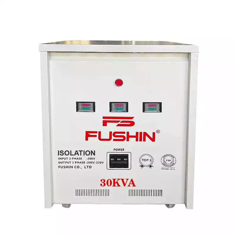 Biến Áp Cách Ly 3 Pha 30KVA FUSHIN Vào 380V Ra 200V-220V Thông Dụng - Hình 1