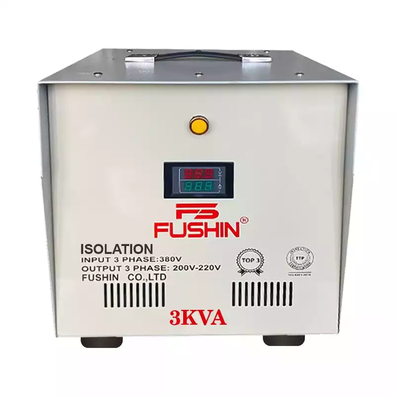Biến Áp Cách Ly 3 Pha 3KVA FUSHIN Vào 380V Ra 200V-220V Thông Dụng - Hình 3