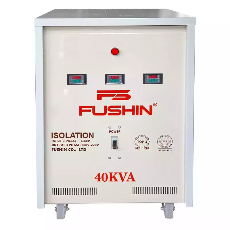 Biến Áp Cách Ly 3 Pha 40KVA FUSHIN Vào 380V Ra 200V-220V Thông Dụng - Hình 1