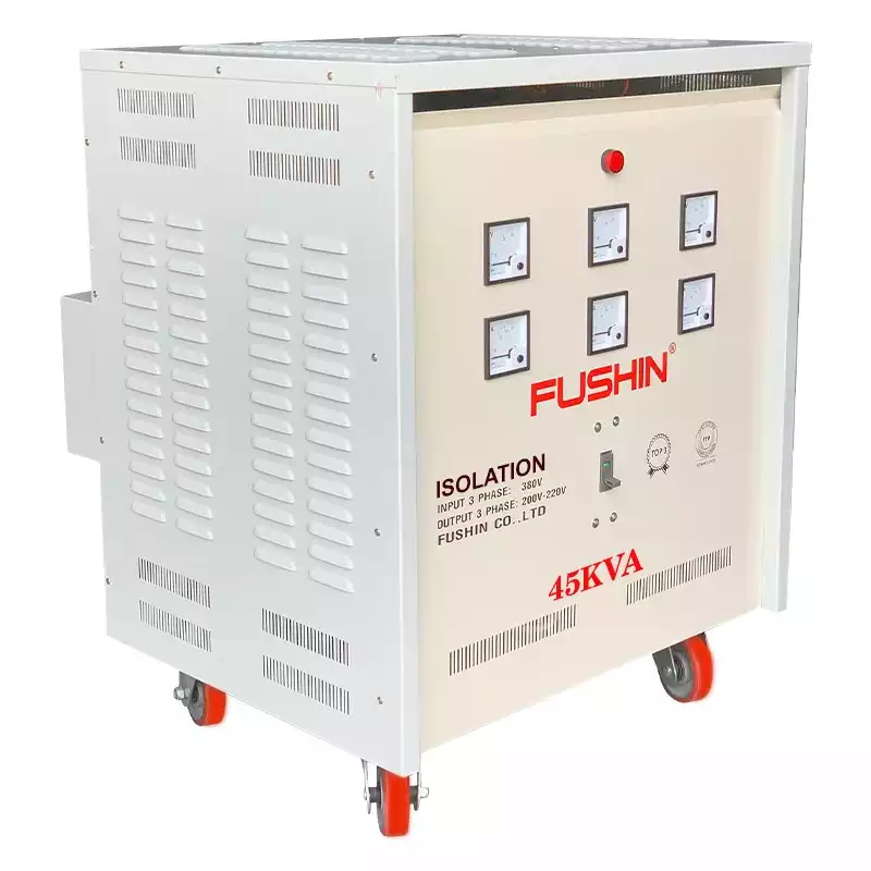 Biến Áp Cách Ly 3 Pha 45KVA FUSHIN Vào 380V Ra 200V-220V Thông Dụng - Hình 2