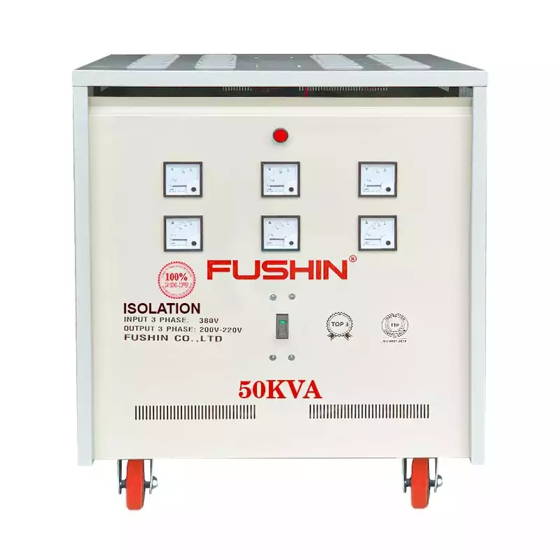 Biến Áp Cách Ly 3 Pha 50KVA FUSHIN Vào 380V Ra 200V-220V Dây Đồng - Hình 1
