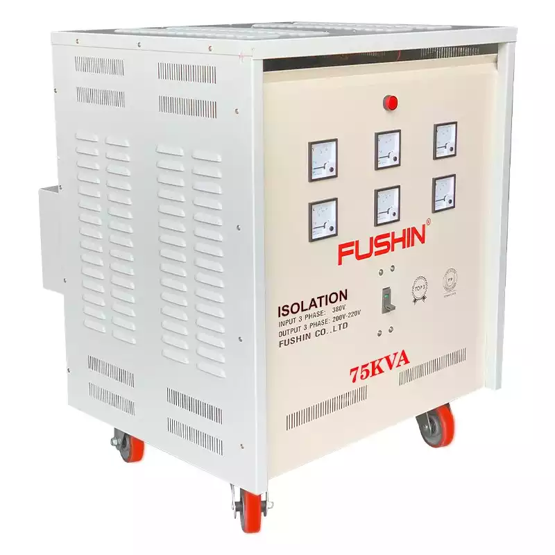 Biến Áp Cách Ly 3 Pha 75KVA FUSHIN Vào 380V Ra 200V-220V Thông Dụng - Hình 2